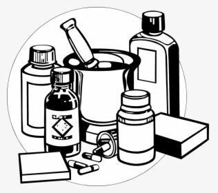 Medicine Bottle Drawing At Getdrawings - Medicine Black And White, HD Png Download, Transparent PNG