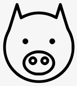 Pig Pork Animal - Drawing Animal Pig Face, HD Png Download, Transparent PNG
