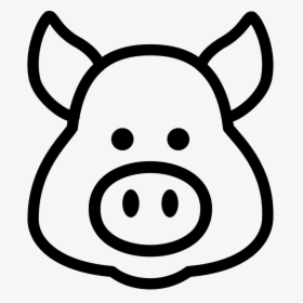 Large Size Of How To Draw A Realistic Pig Face Peppa - Pig Head Clipart Black And White, HD Png Download, Transparent PNG