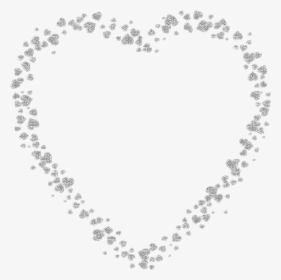 Glitter White Heart Png, Transparent Png, Transparent PNG