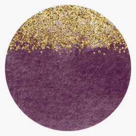 Purple Gold Glitter Circle Confetti Watercolor Watercol - Watercolor Purple And Gold, HD Png Download, Transparent PNG