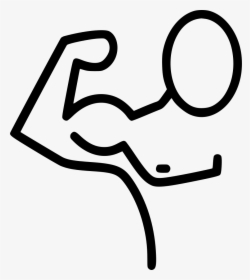 Muscle Man Figure Workout - Drawing Buff Stick Figure, HD Png Download, Transparent PNG