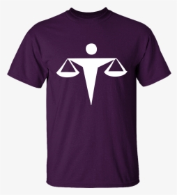 Alma Mater Round Neck Purple Law Balance Scale Unisex - Fc Barcelona Fan T Shirt, HD Png Download, Transparent PNG