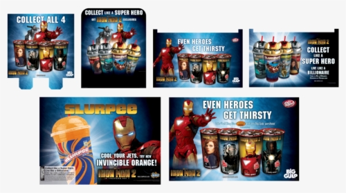 Case Cards, And Big Gulp And Slurpee Translites - Iron Man, HD Png Download, Transparent PNG
