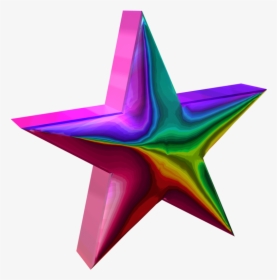 3d Rainbow Star 12 - 3d Star Logo Png, Transparent Png, Transparent PNG