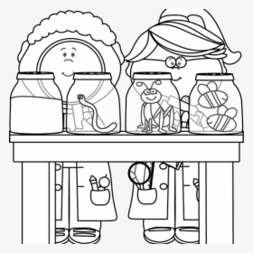 Science Crown Hatenylo Com Kid Scientists Examining - Science Images Black And White Clip Art, HD Png Download, Transparent PNG