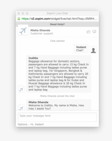 Indigo Chat Box - Indigo Flight Cancellation Message, HD Png Download, Transparent PNG