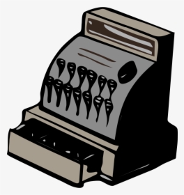 Download Cashier Drawing Openoffice - Old Cash Register Clipart, HD Png Download, Transparent PNG
