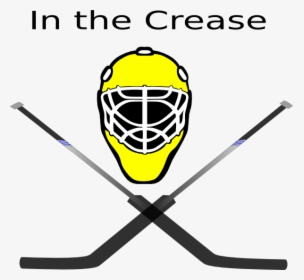 Goalie Mask Crossed Sticks - Clipart Hockey Goalie Mask, HD Png Download, Transparent PNG