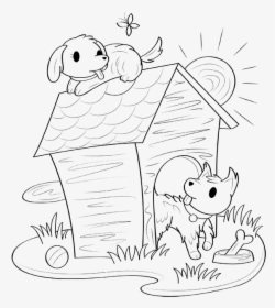 Free Printable Dog House Coloring Page - Cartoon, HD Png Download, Transparent PNG