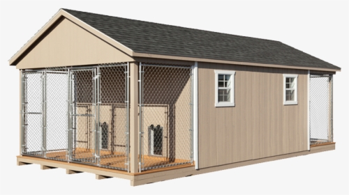 Rear View Of 4-box Kennel - Commercial Dog Kennels Building, HD Png Download, Transparent PNG