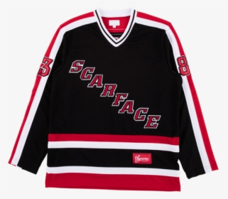 Supreme Scarface Hockey Jersey Scarface/fw17 - Scarface 1983 X Supreme, HD Png Download, Transparent PNG