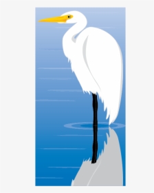 Egret Bird Vector Clip Art - Great Egret, HD Png Download, Transparent PNG