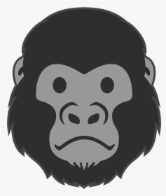 Gorilla Face Png - Gorilla Emoji, Transparent Png, Transparent PNG