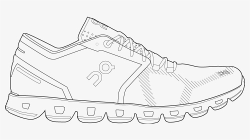 Cloud X Womens - Mens Sports Shoe Sketch, HD Png Download, Transparent PNG