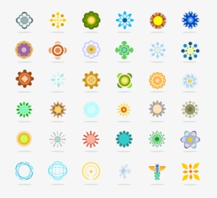Symbols Shapes Elements Basic Png Image - Flower Symbol Vector, Transparent Png, Transparent PNG