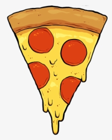 Pizza Drawings Sketchbook Sticker Clip Art - Pizza Slice Cartoon Png, Transparent Png, Transparent PNG