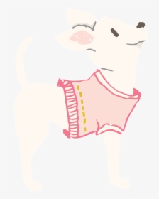 Hand Painted Pink Clothes Cartoon Dog Vector Image, HD Png Download, Transparent PNG