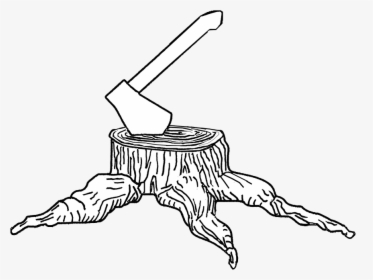 Bark Drawing Tree Stump - Line Tree Stump Drawing, HD Png Download, Transparent PNG