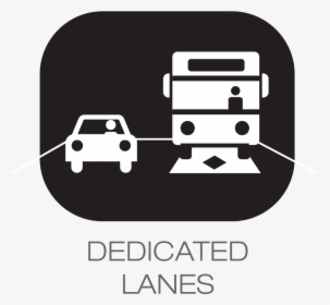 Dedicated Lanes Icon - Bus Rapid Transit Icon, HD Png Download, Transparent PNG