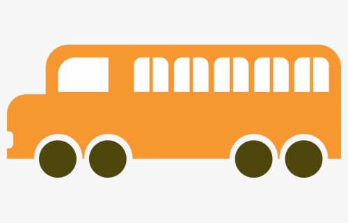 Orange School Bus Clipart Icon Free For Download Print - Orange Bus Clipart, HD Png Download, Transparent PNG