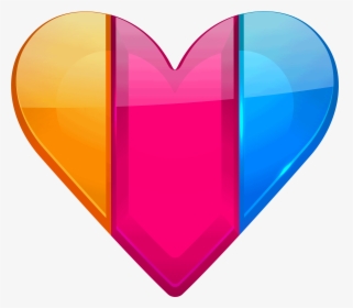 Colorful Heart Png Clipart - Colorful Heart Images Png, Transparent Png, Transparent PNG