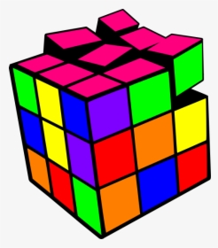 Colorful Svg Clip Arts - Rubiks Cube Gif Png, Transparent Png, Transparent PNG