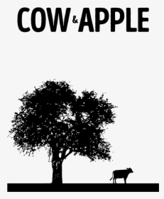 Cow Under Tree Silhouette, HD Png Download, Transparent PNG