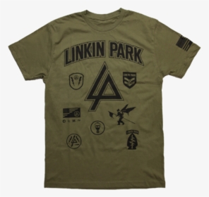 Lp Patches Military Green Tee - Accesorios De Linkin Park, HD Png Download, Transparent PNG