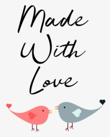 Made With Love - Vector Cute Bird Png, Transparent Png, Transparent PNG