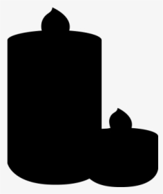 Candles Icon Png Vector - Silhouette, Transparent Png, Transparent PNG