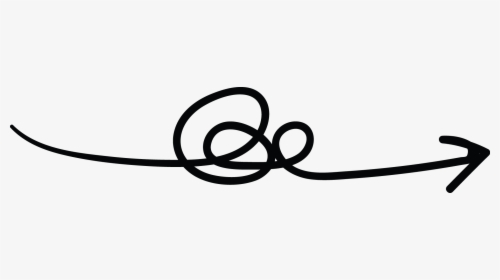 Right Arrow Twist Circle Long Tail Doodle - Circle, HD Png Download, Transparent PNG