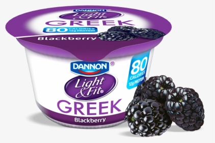 Blackberry Greek Yogurt - Greek Yogurt Light And Fit Vanilla, HD Png Download, Transparent PNG
