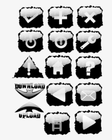 This Free Icons Png Design Of Black Torn Ed Buttons - Scalable Vector Graphics, Transparent Png, Transparent PNG