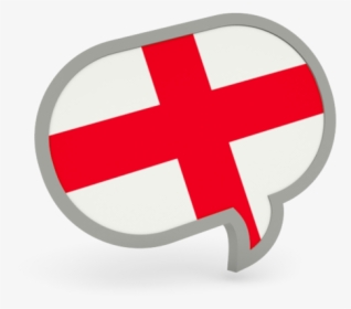 Speech Bubble Icon - English Flag In Speech Bubble, HD Png Download, Transparent PNG