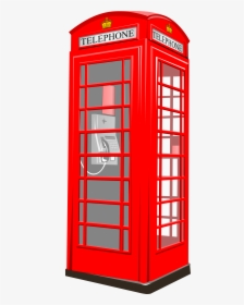 Telephone Booth Clipart English Flag - Red Telephone Box Clipart, HD Png Download, Transparent PNG