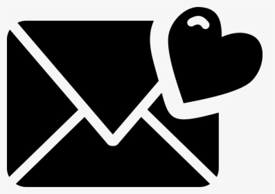 Transparent Letter Icon Png - Love Letter Black And White, Png Download, Transparent PNG