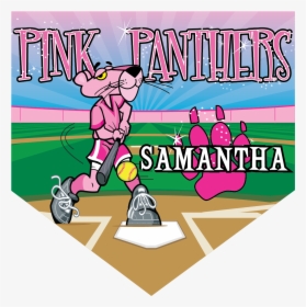 Pink Panthers Home Plate Individual Team Pennant - Cartoon, HD Png Download, Transparent PNG