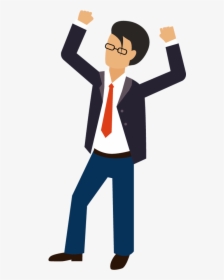 1dsp 20160201 Business - Cartoon Man With Hands Up, HD Png Download, Transparent PNG
