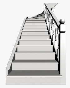 Clip Art Black Handrail For Stairs - Stairs Black And White Png, Transparent Png, Transparent PNG