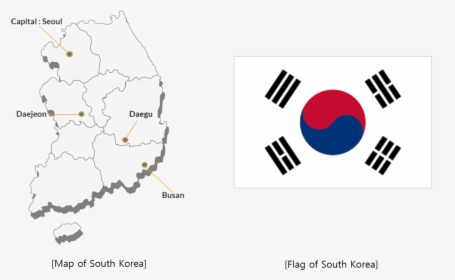 Republic Of Korea, Also Known As South Korea, Is Located - Korean Flag, HD Png Download, Transparent PNG