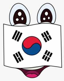 Easy Korean Flag North Draw - Draw South Korea Flag, HD Png Download, Transparent PNG