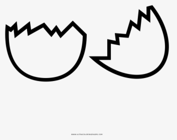 Cracked Egg Coloring Page , Png Download - Egg Shell Coloring Pages, Transparent Png, Transparent PNG