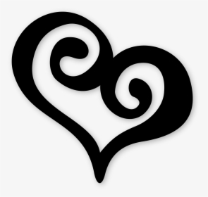 Swirly Heart Snapdragon Snippets - Design Black And White Tree Png, Transparent Png, Transparent PNG