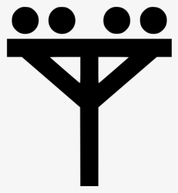 Pole Vector Svg Svg Black And White Stock - Electric Pole Icon Png, Transparent Png, Transparent PNG