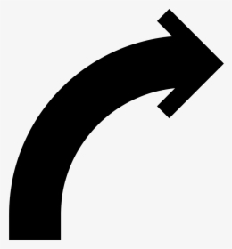Curve Arrow - Curved Arrow Icon Png, Transparent Png, Transparent PNG