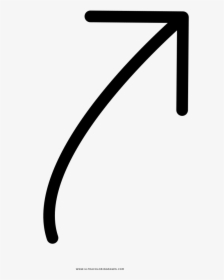 Right Curve Arrow Coloring Page - Slope, HD Png Download, Transparent PNG