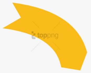 Free Png Curved Arrow Orange Png Image With Transparent - Yellow Curved Arrow Vector, Png Download, Transparent PNG