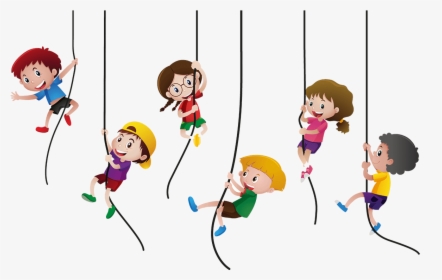 Cartoon Kid Climbing Png , Png Download - Bild Klettern Kinder, Transparent Png, Transparent PNG