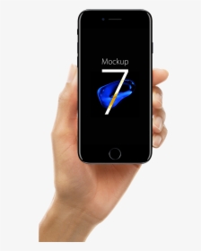 Iphone 6 Mockup Graphic Design - Hand Graphic Holding Phone Png, Transparent Png, Transparent PNG
